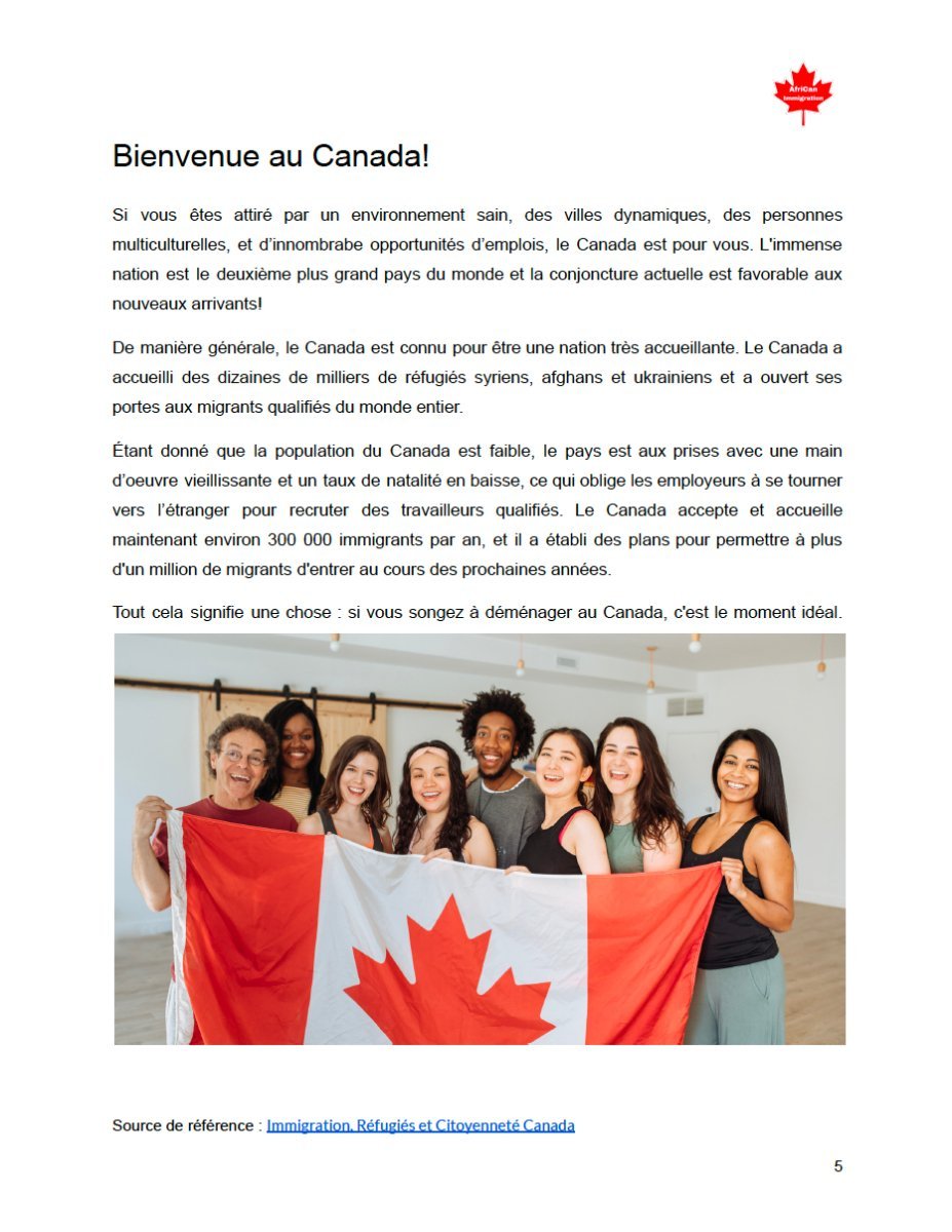 Find a Job and Work in Canada - French version - AfriCan Immigration & Education